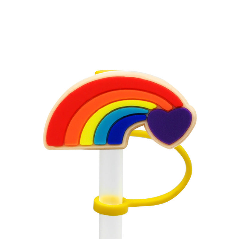 Wholesale PVC Rainbow LGBT Straw Tube Cap